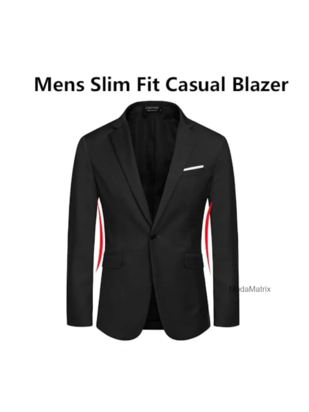 Slim Fit Lightweight Sport Coat Blazer Viscose Notch Lapel Casual